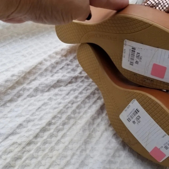 Stuart Weitzman  Leather and allumesh sandals 9.5 NWD - Picture 7 of 8